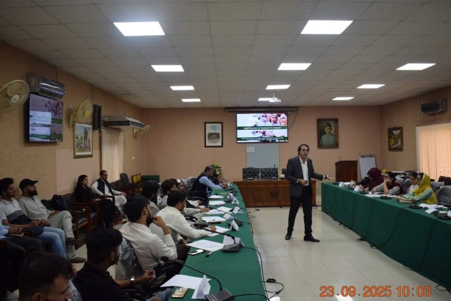Delivering a training session on public engagement in NCRD-Establishment Division