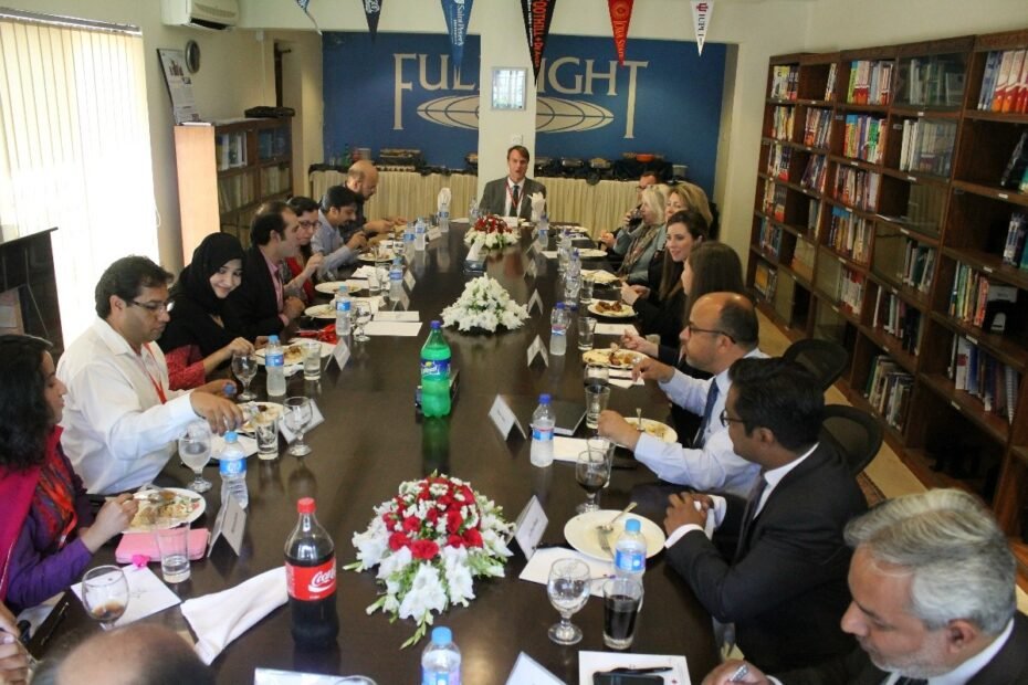 Leading a working lunch with Executive Director, US Advisory Commission on Public Diplomacy and High level delegation from the US